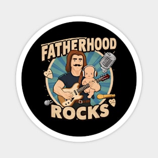 Rockin Dad Celebrating Dad with Cool Vibes and Rockin' Designs Magnet